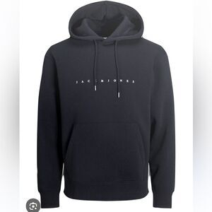 Jack & Jones Jorchaos Sweat Hoodie “Plot Twist” Black S NWT in packaging